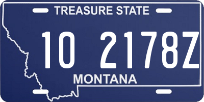 MT license plate 102178Z