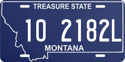 MT license plate 102182L