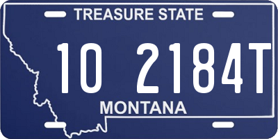 MT license plate 102184T