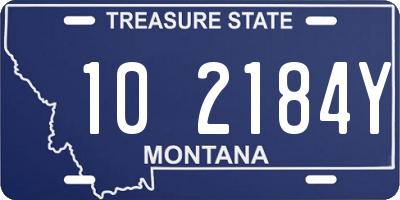 MT license plate 102184Y