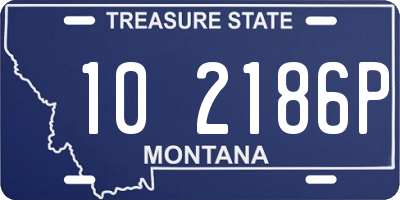 MT license plate 102186P