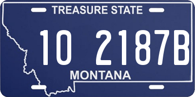 MT license plate 102187B