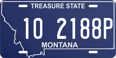 MT license plate 102188P