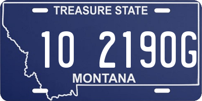 MT license plate 102190G