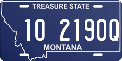 MT license plate 102190Q