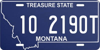 MT license plate 102190T