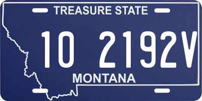 MT license plate 102192V