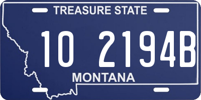 MT license plate 102194B