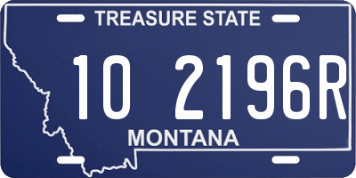 MT license plate 102196R