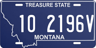 MT license plate 102196V