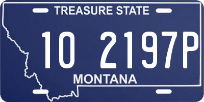 MT license plate 102197P