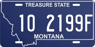 MT license plate 102199F