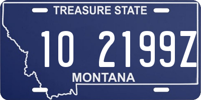 MT license plate 102199Z