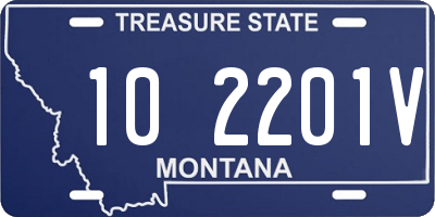 MT license plate 102201V