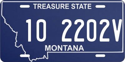 MT license plate 102202V