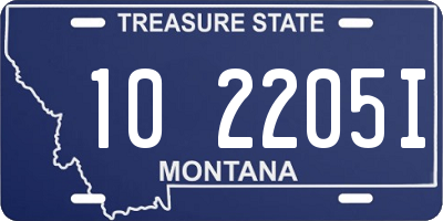 MT license plate 102205I