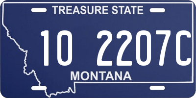 MT license plate 102207C