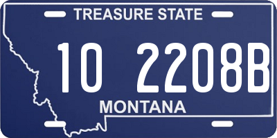 MT license plate 102208B