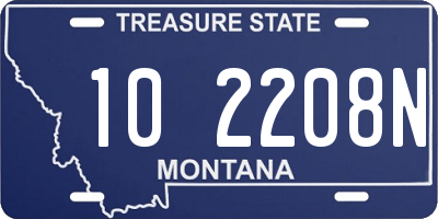 MT license plate 102208N