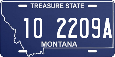 MT license plate 102209A