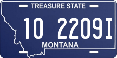 MT license plate 102209I