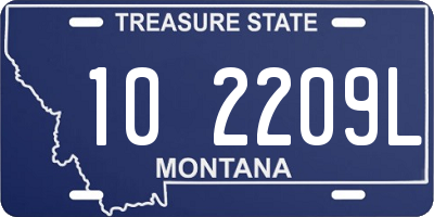 MT license plate 102209L