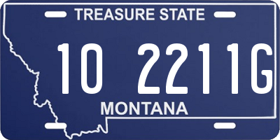 MT license plate 102211G