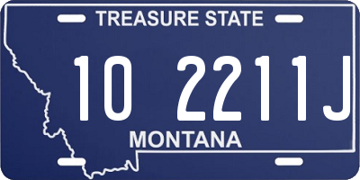 MT license plate 102211J