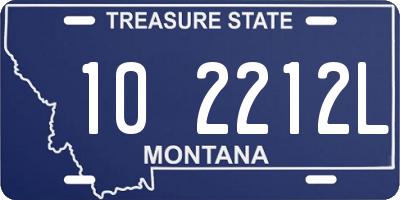 MT license plate 102212L