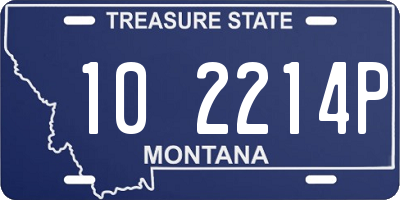 MT license plate 102214P