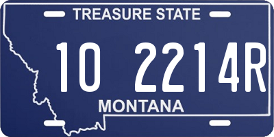 MT license plate 102214R