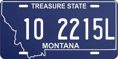 MT license plate 102215L