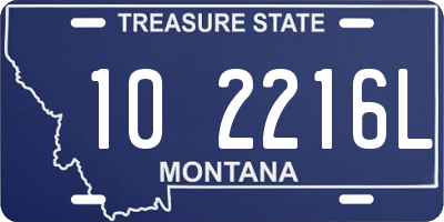 MT license plate 102216L