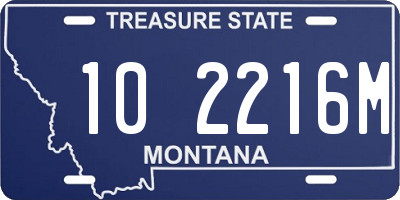 MT license plate 102216M