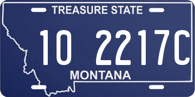 MT license plate 102217C