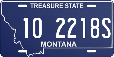 MT license plate 102218S