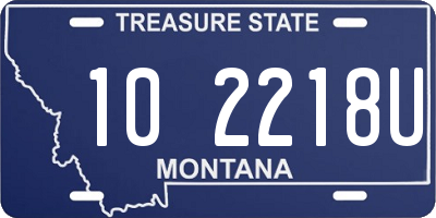 MT license plate 102218U