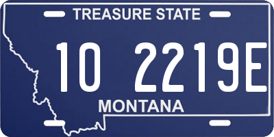 MT license plate 102219E