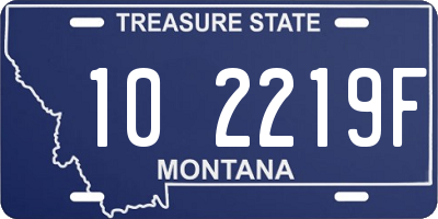 MT license plate 102219F