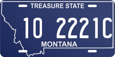 MT license plate 102221C