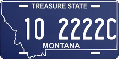 MT license plate 102222C