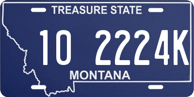 MT license plate 102224K