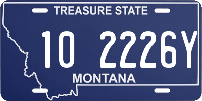 MT license plate 102226Y