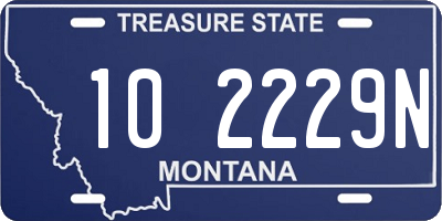 MT license plate 102229N