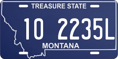 MT license plate 102235L