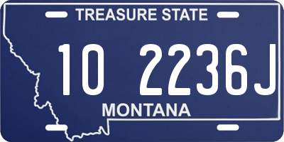 MT license plate 102236J