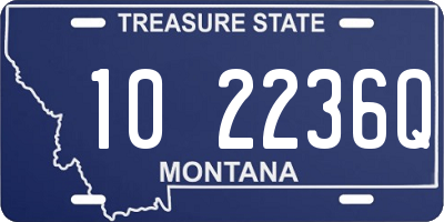 MT license plate 102236Q