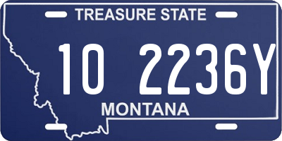 MT license plate 102236Y