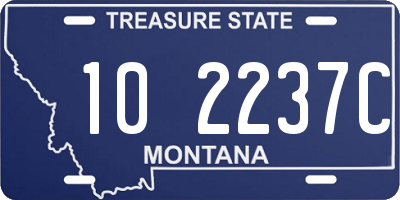 MT license plate 102237C