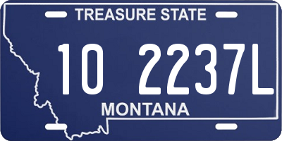 MT license plate 102237L